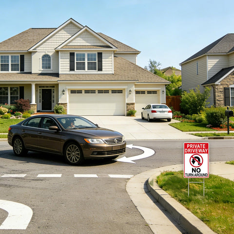 GXGGUS Private Driveway Sign durable hollow plastic for outdoor use