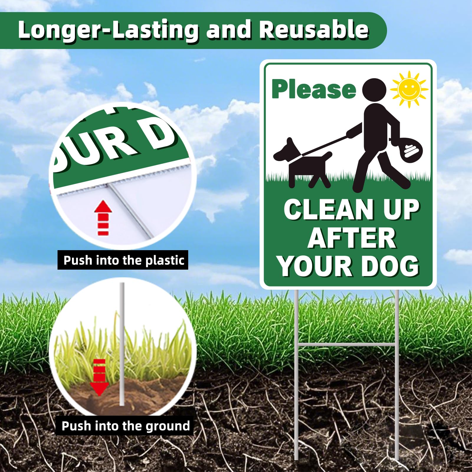 GXGGUS Sign installed in yard shows easy visibility for reminders.
