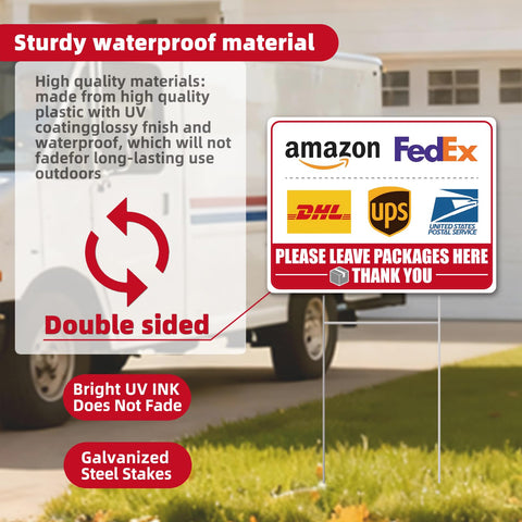 GXGGUS weather-resistant plastic sign withstands outdoor conditions.