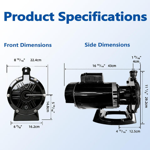 GXW PB4-60 booster pump inlet and outlet ports illustrate easy 3/4 inch connections