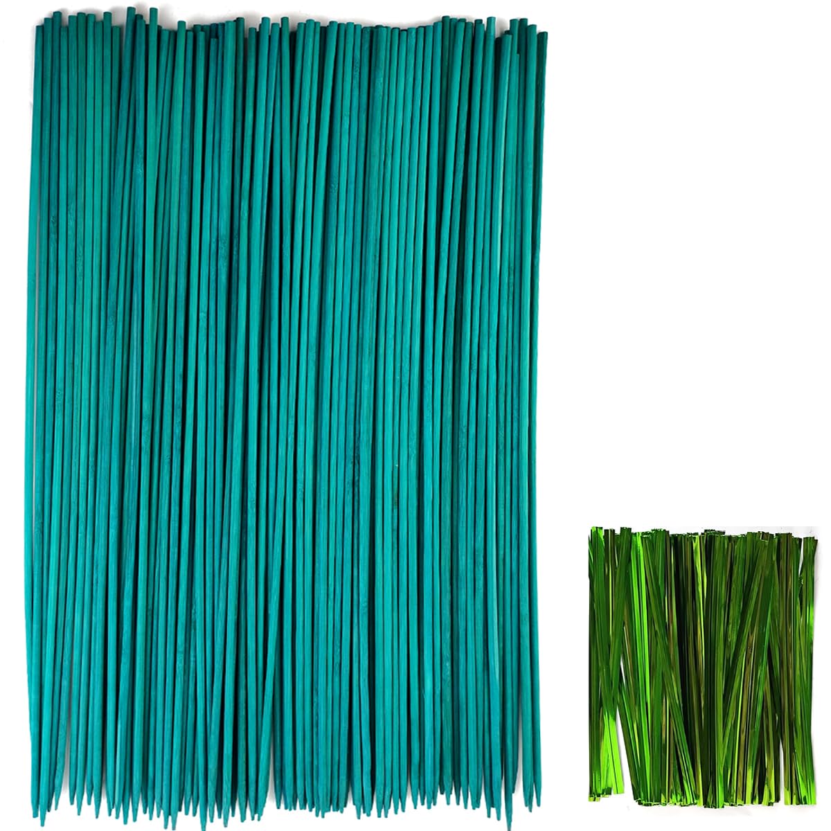 GXXMEI 18-inch bamboo plant stake inserted into soil supports growing stems.