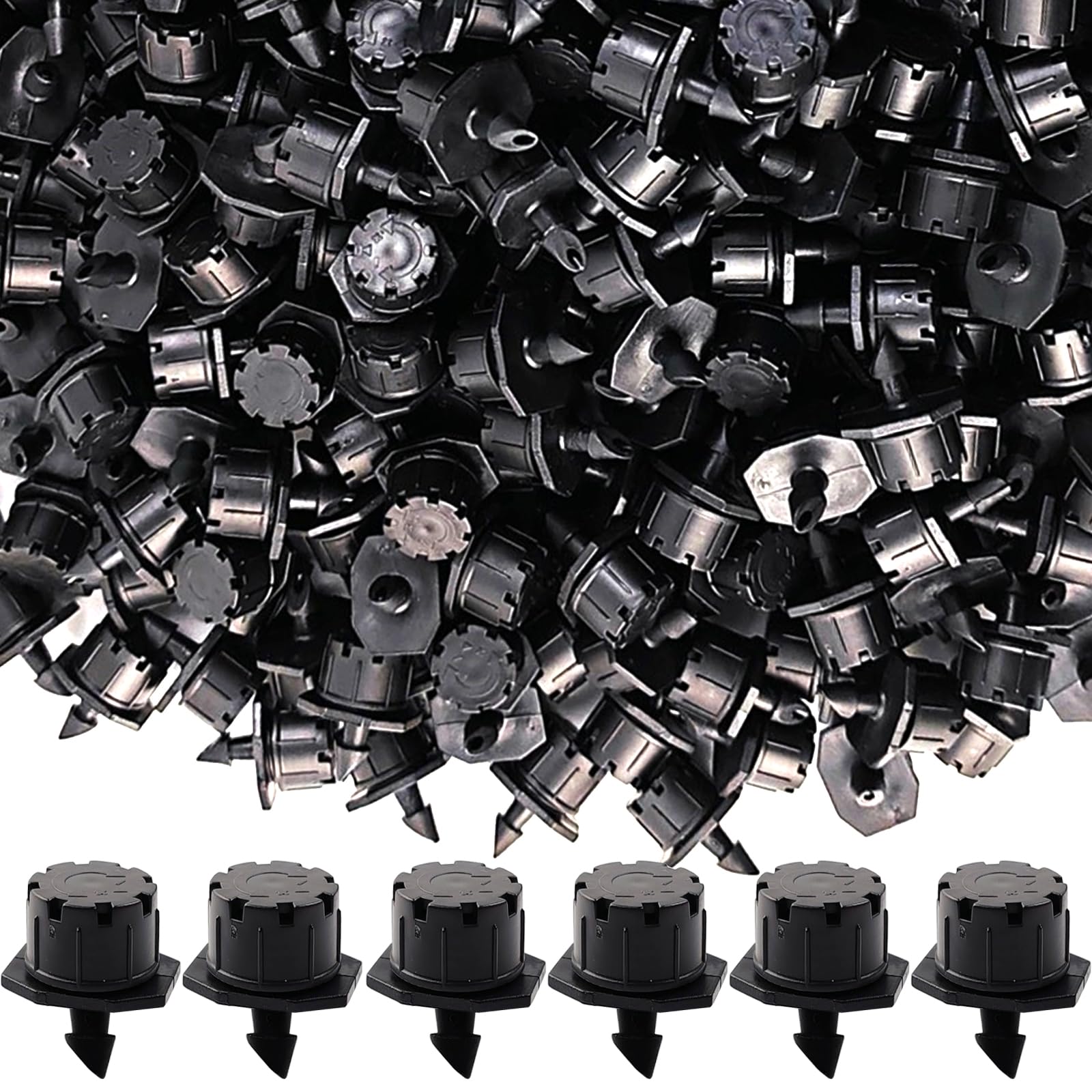 GXXMEI 200pcs drippers pack for efficient garden watering and easy replacement.