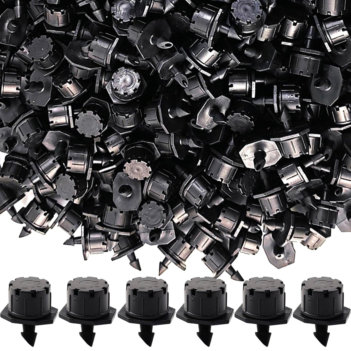 GXXMEI 200pcs drippers pack for efficient garden watering and easy replacement.