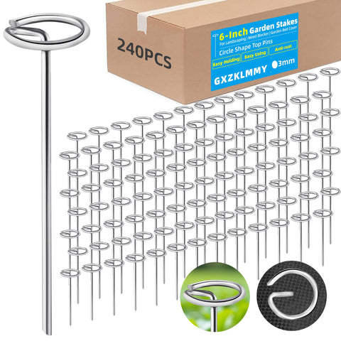 GXZKLMMY thick 11ga circle-top landscape stake with easy grip for quick installation