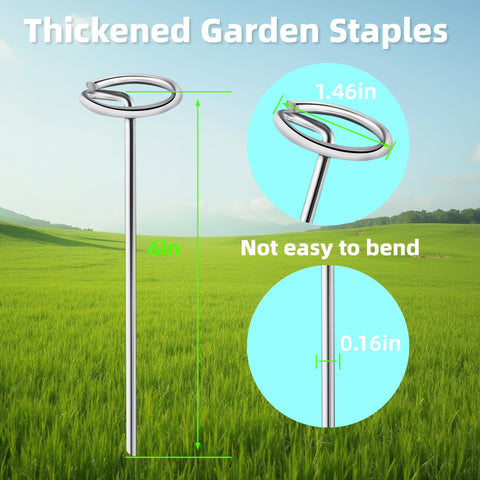 GXZKLMMY 6in galvanized landscape stakes securing fabric reliably.