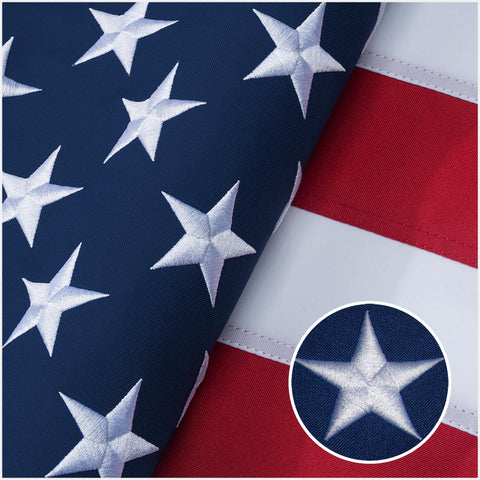 GYaozii American Flag 4x6ft embroidered stars for durable outdoor display