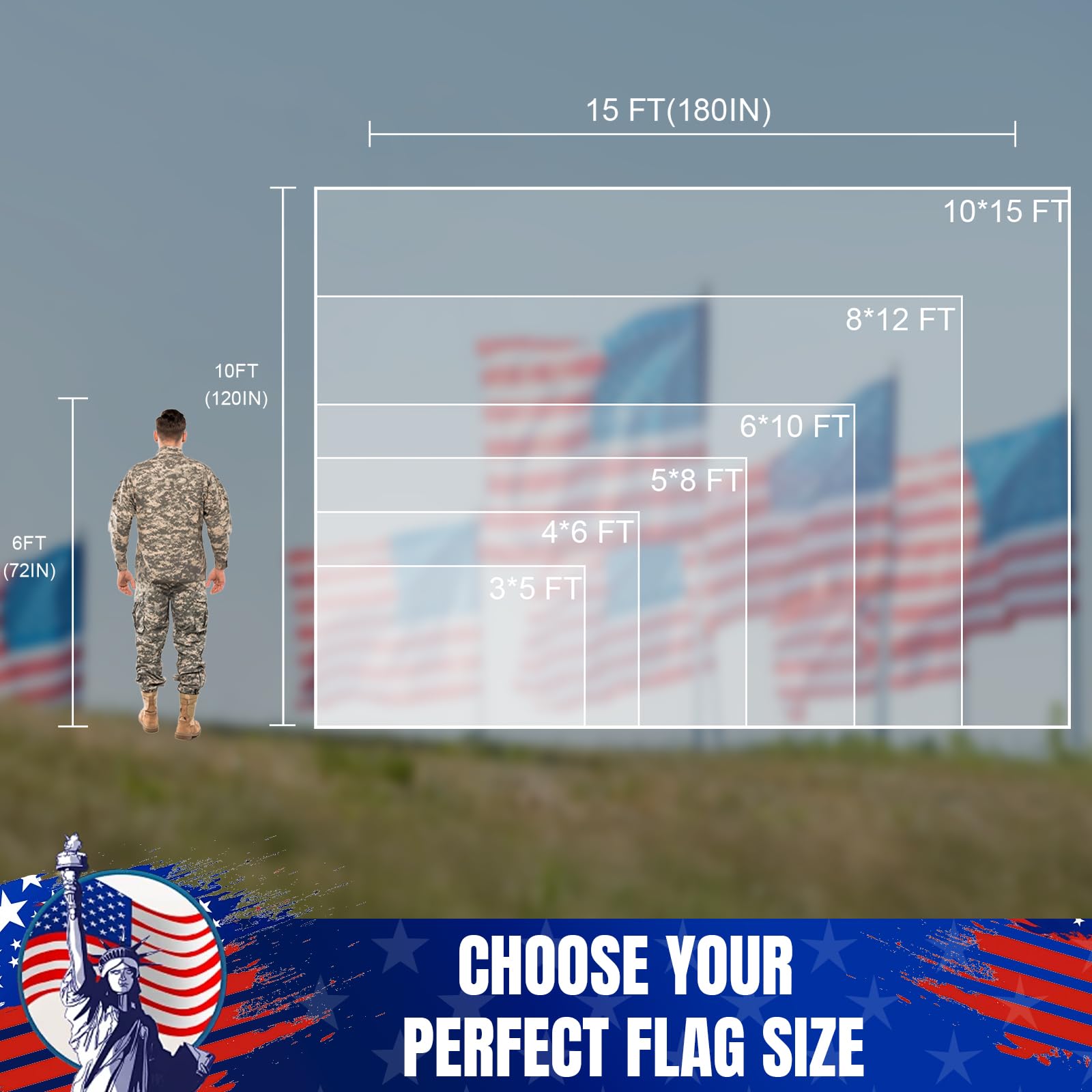 GYaozii 3x5 ft flag offers dependable outdoor symbolism.