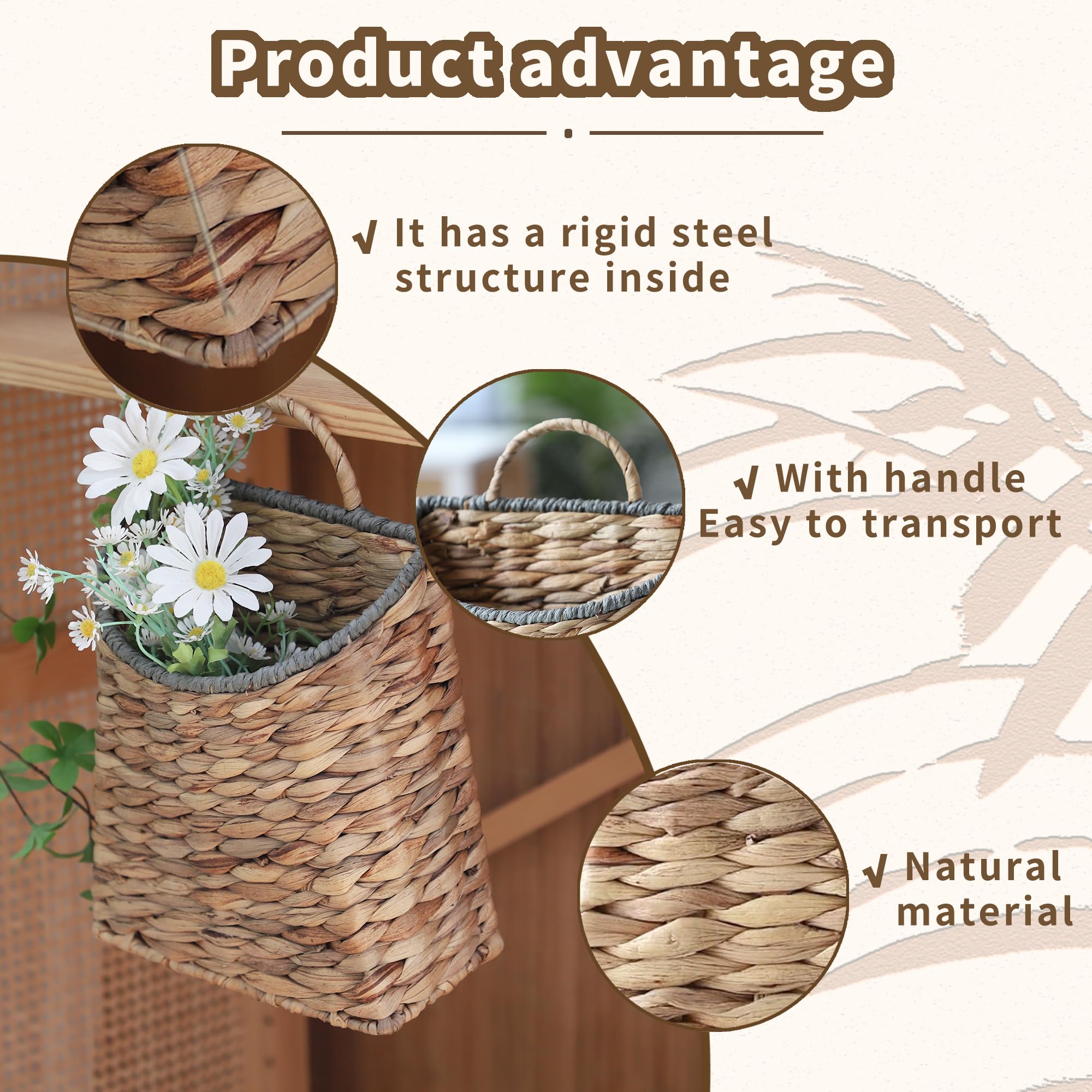 GYASVWU handmade wicker basket using natural material for eco-friendly storage.