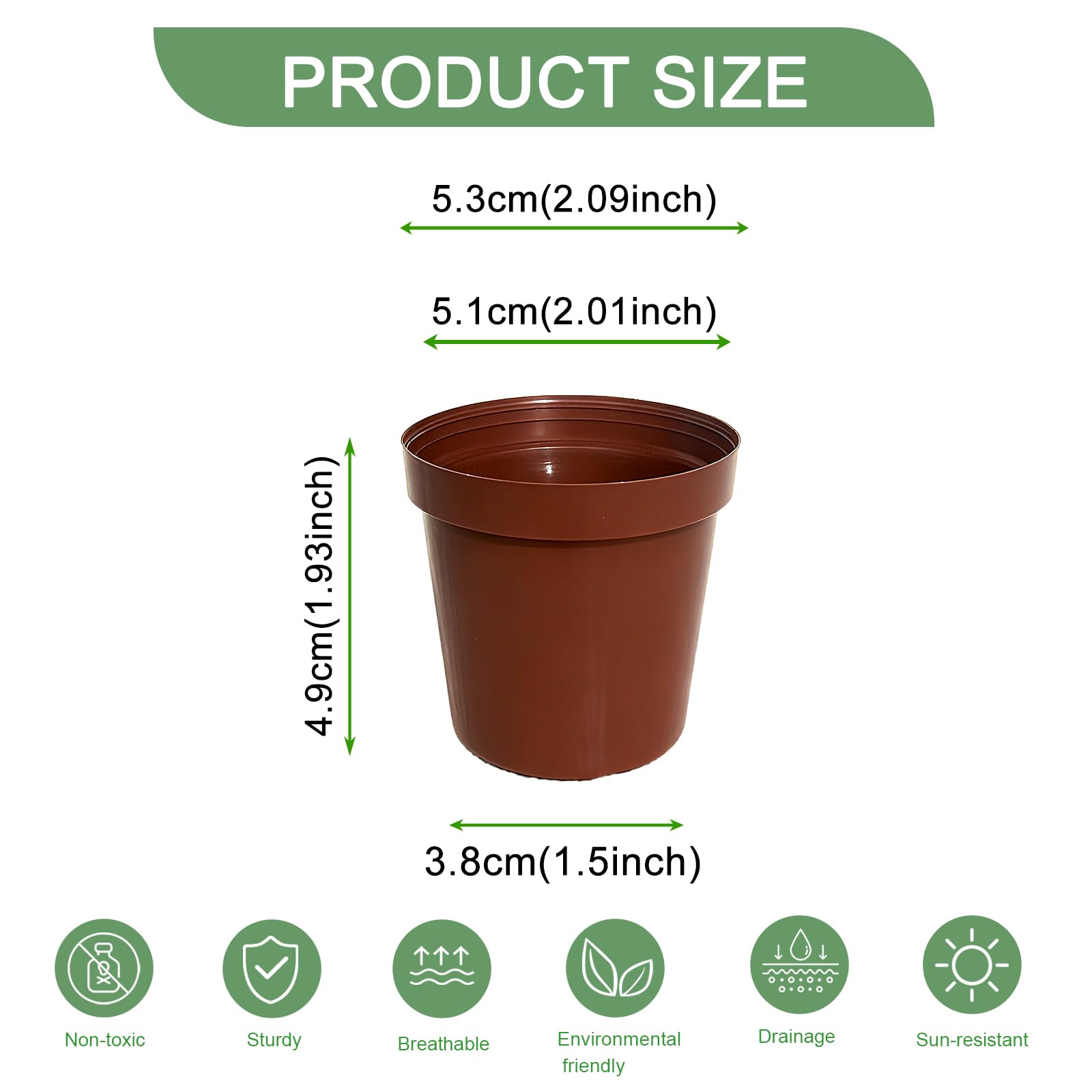 Gyfofix 2-inch clear seedling pot enables easy root monitoring and growth tracking.