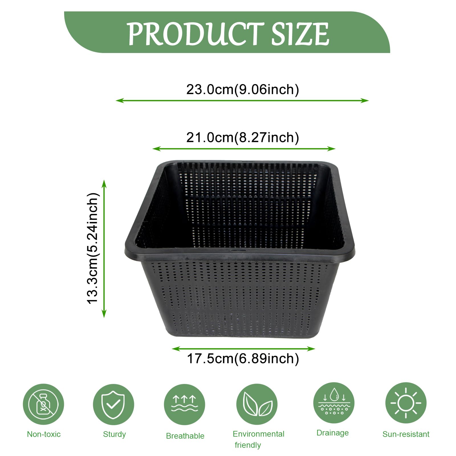 Gyfofix HG9SQBK pond-floor basket provides secure root support for aquatic plants.