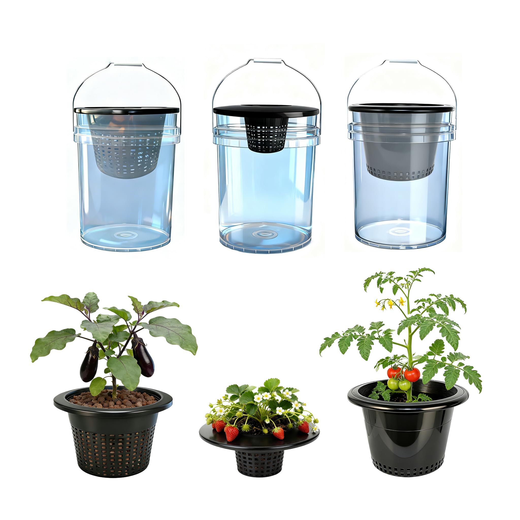 Gyfofix large-opening mesh net cup for deep-root crops such as tomato
