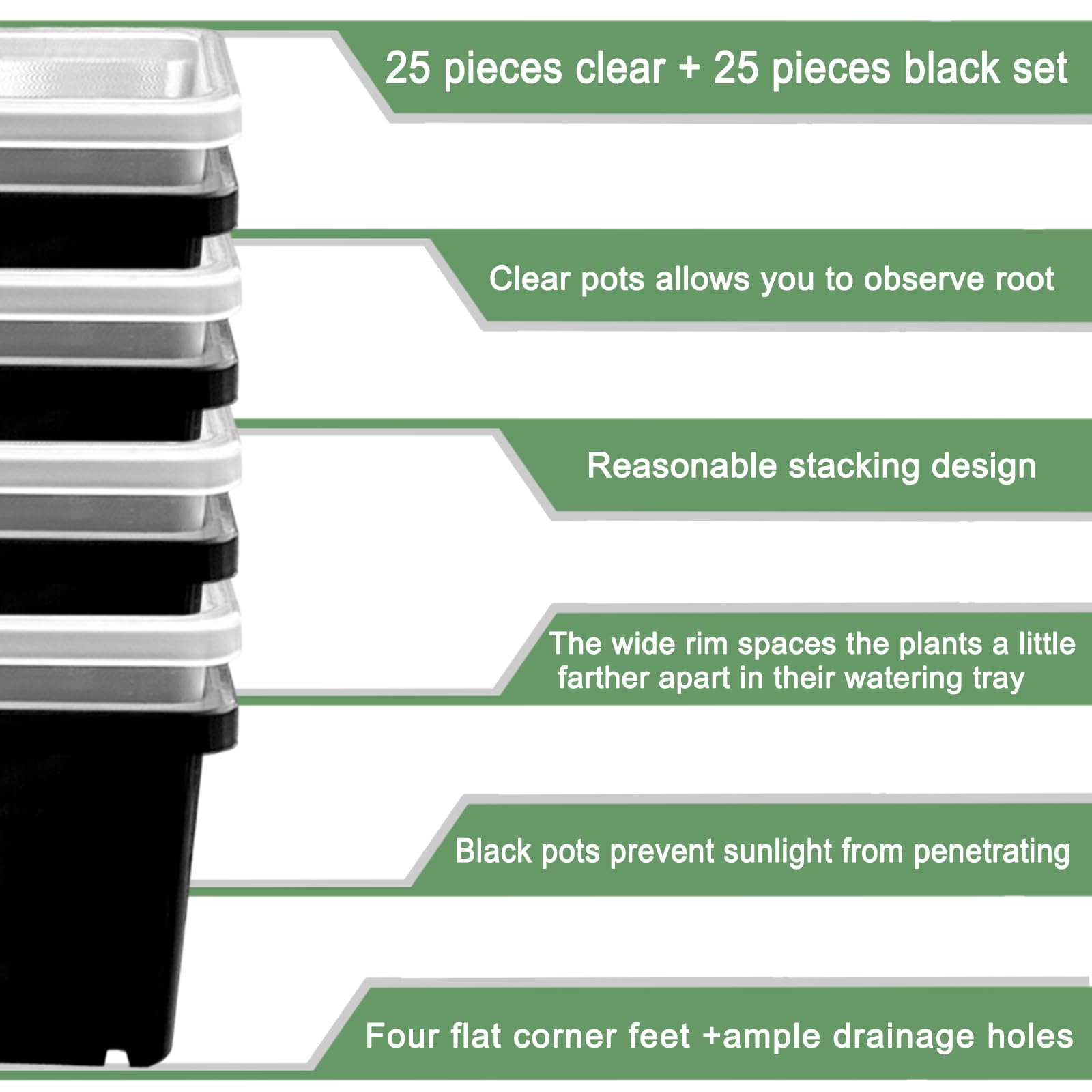 Gyfofix seedling pots with flat feet offer stable placement on surfaces