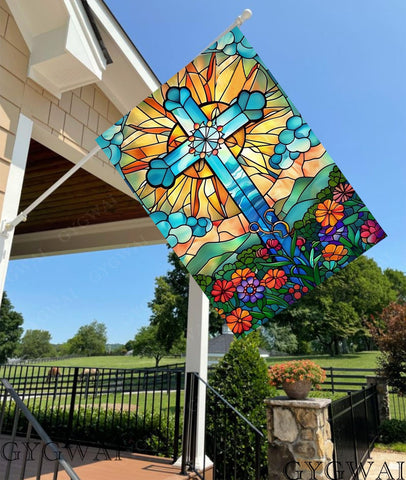 GYGWAI Easter garden flag brightens pathways and entryways with graceful design