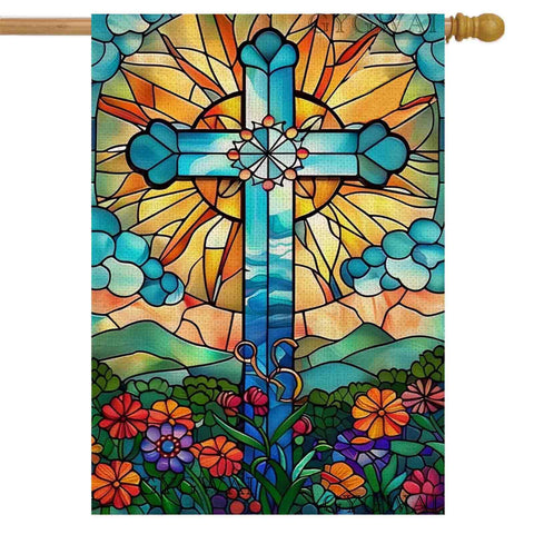 GYGWAI Easter House Flag with double-sided printing for vibrant outdoor decor