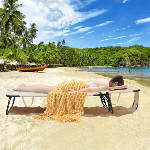 GYMAX outdoor sun chair suitable for poolside, patio, or lawn.