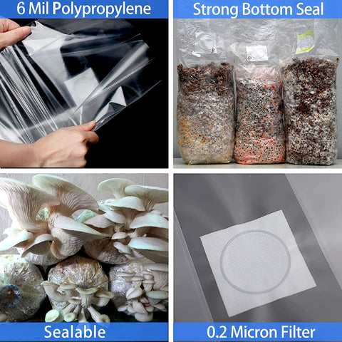 Gymgit 0.2-micron filter supports breathable growth in mushroom bags