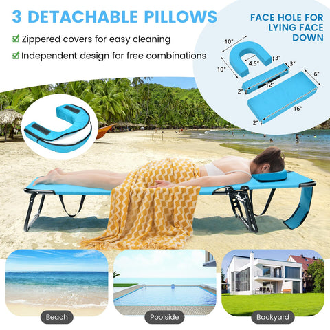 GYMAX 330 lbs weight capacity and durable oxford fabric for outdoor use.