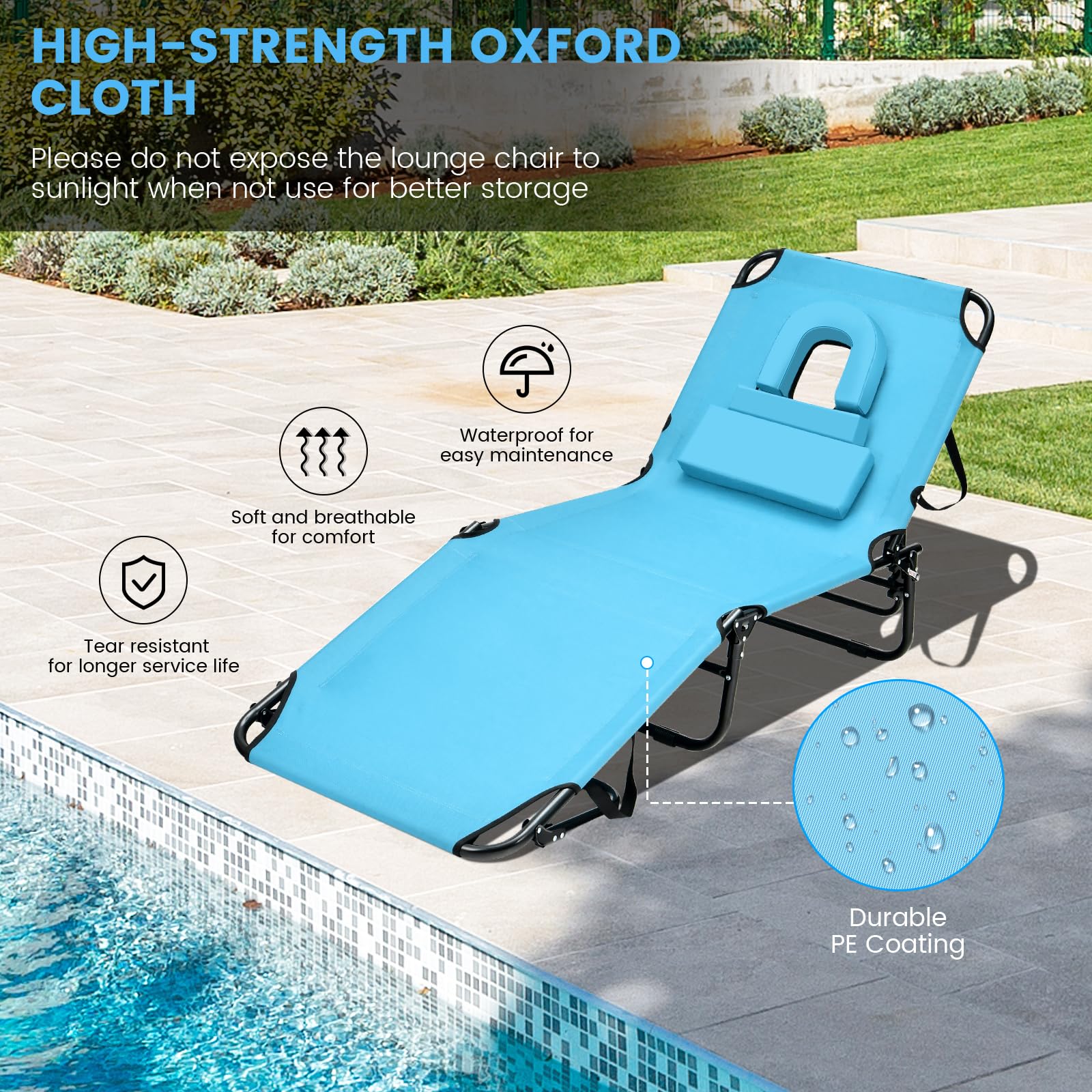 GYMAX portable carry strap and folding design for effortless transport.
