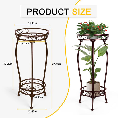 Gynyinly bronze-finish plant stand showcases plants with elegant, durable design