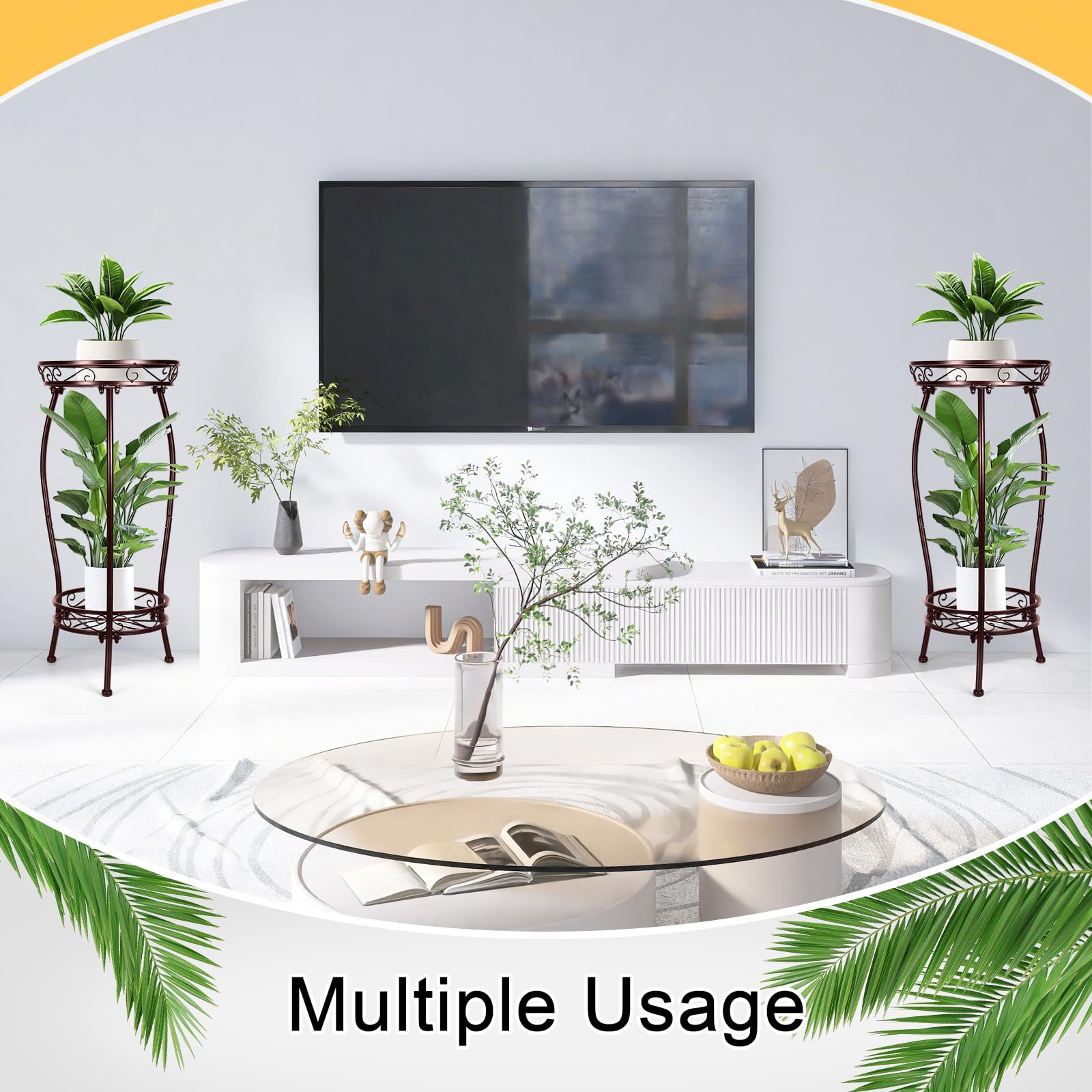 Gynyinly indoor-outdoor plant stand offers flexible placement for any space