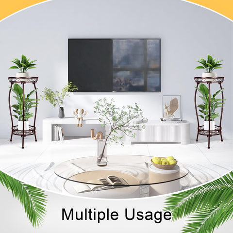 Gynyinly indoor-outdoor plant stand offers flexible placement for any space