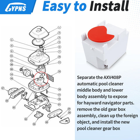 GYPNS AXV408P gear box easy-install for fast repairs