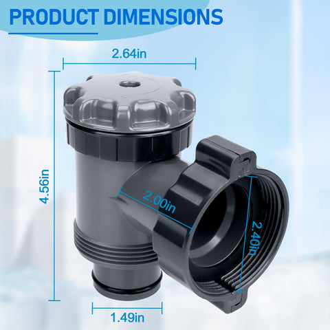 GYPNS plunger valve outlet connection for secure backwashing and maintenance.