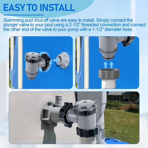 GYPNS pool valve easy-install for faster setup and fewer leaks.