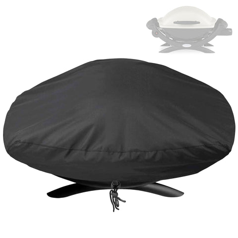 GYPNS Weber Q1200 grill cover front view protects against rain and sun