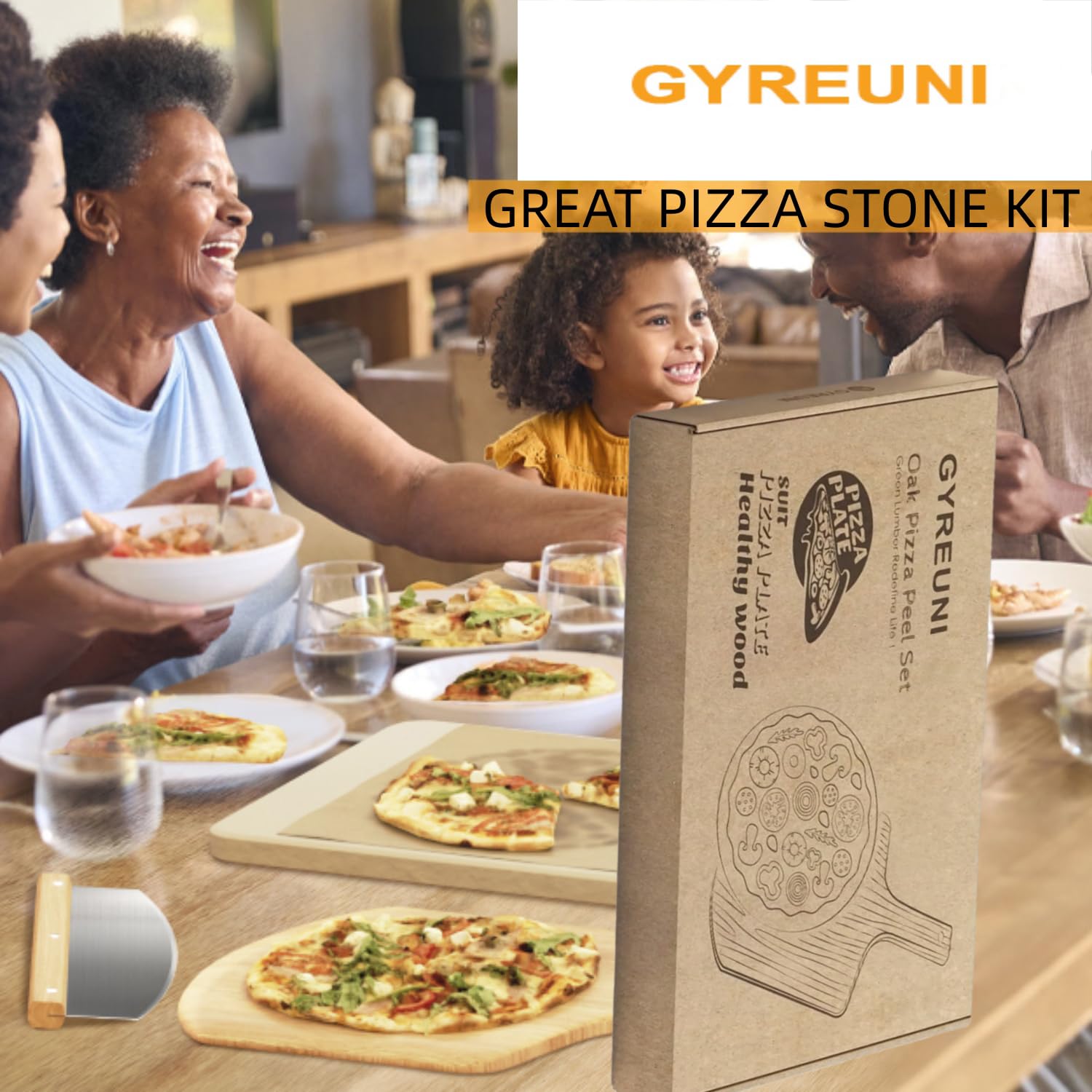 Gyreuni all-purpose stone suitable for bread, flatbreads, and reheats.