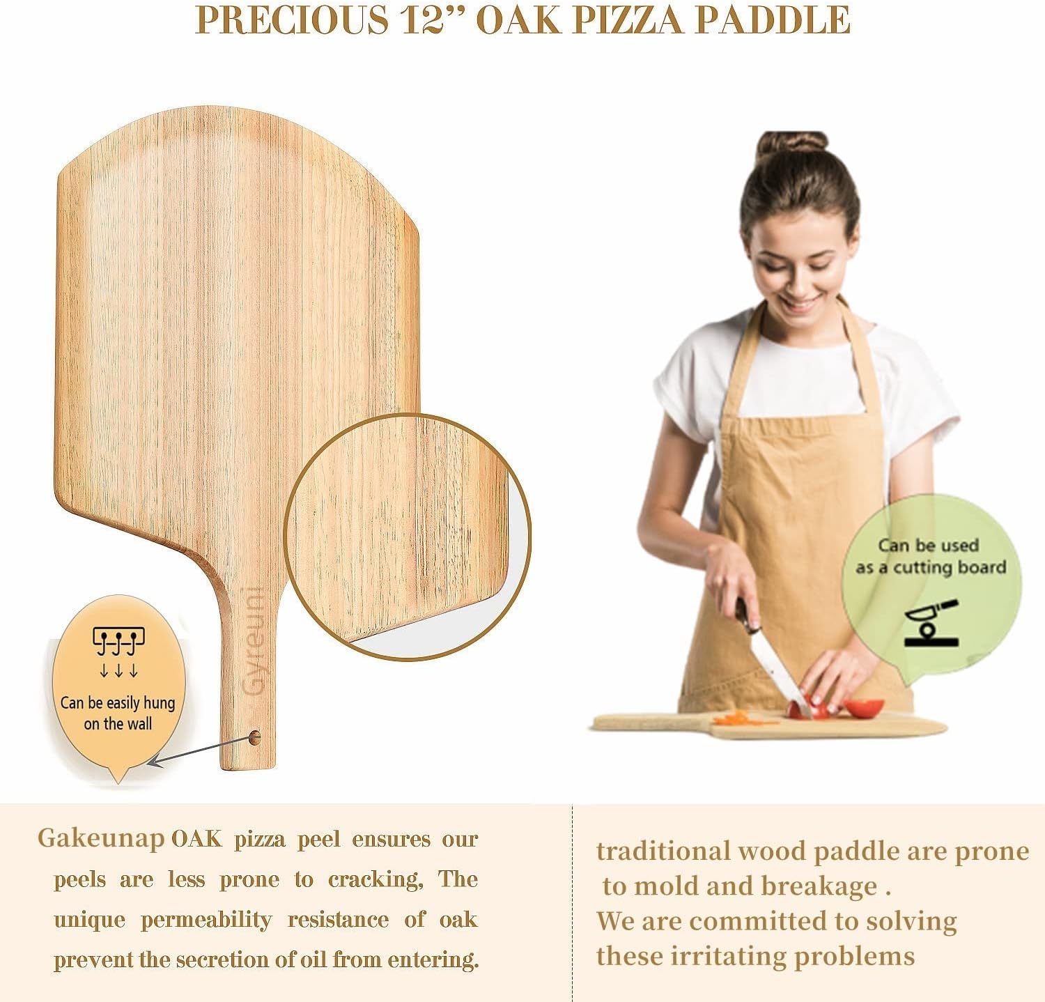 Gyreuni parchment paper 10-pack keeps pizzas from sticking.