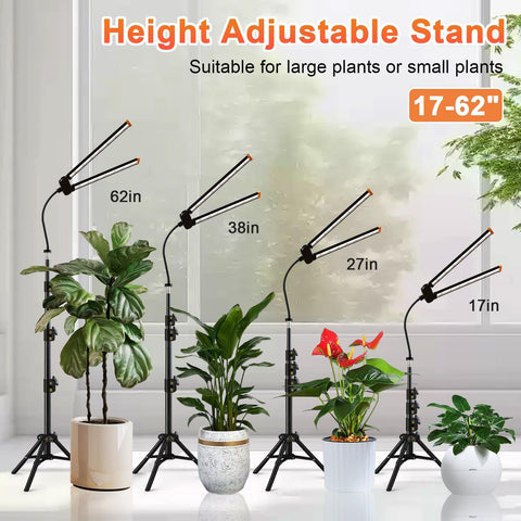 GYTF grow light with stand energy-efficient 16W setup for indoor greens and seedlings