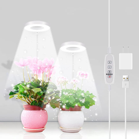 GYTF Halo Grow Light front view showing even, full-spectrum illumination for indoor plants.