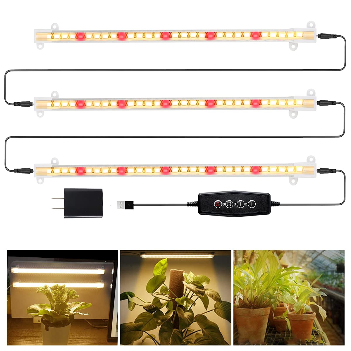 GYTF LED Grow Light Strips close-up of full-spectrum panels for indoor plants.