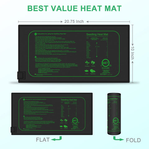 GYTF 2-pack seedling heat mats offers versatile warmth for multiple trays.