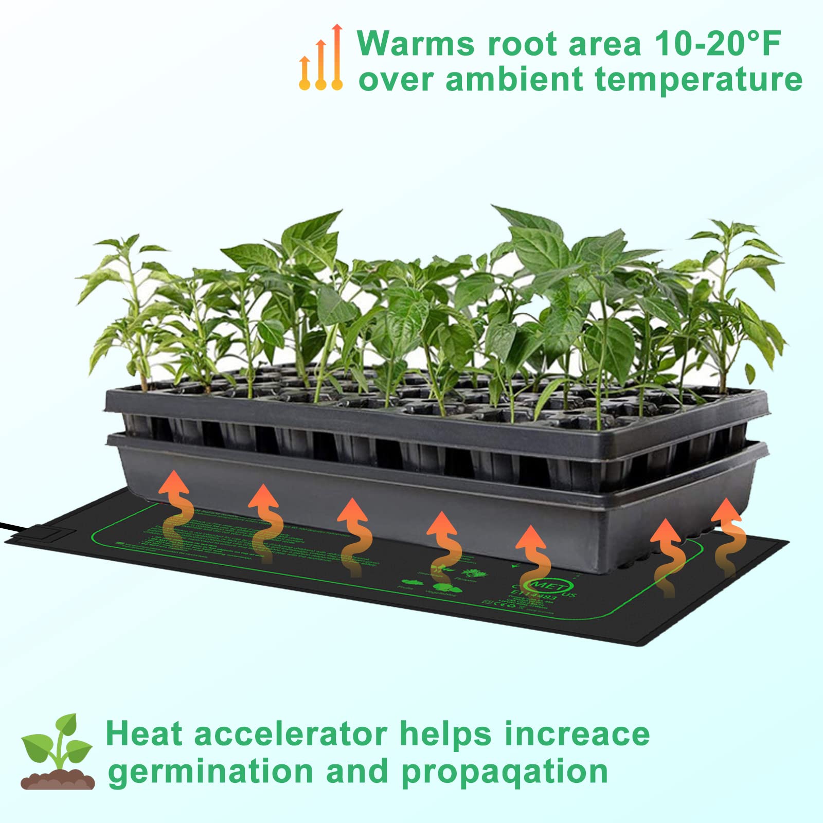 GYTF seedling heat mat with uniform heating ensures edge-to-edge warmth.