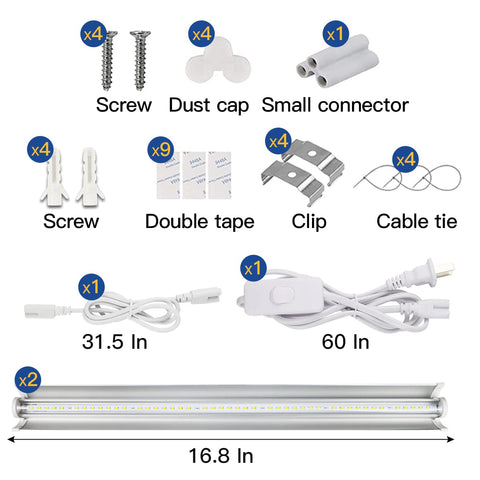 GYTF T5 grow lights 2-pack ideal for grow boxes and dim rooms