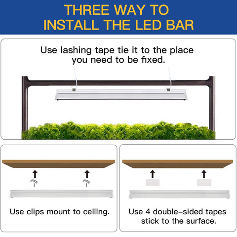 GYTF T5 LED Grow Light safe installation with included hardware.