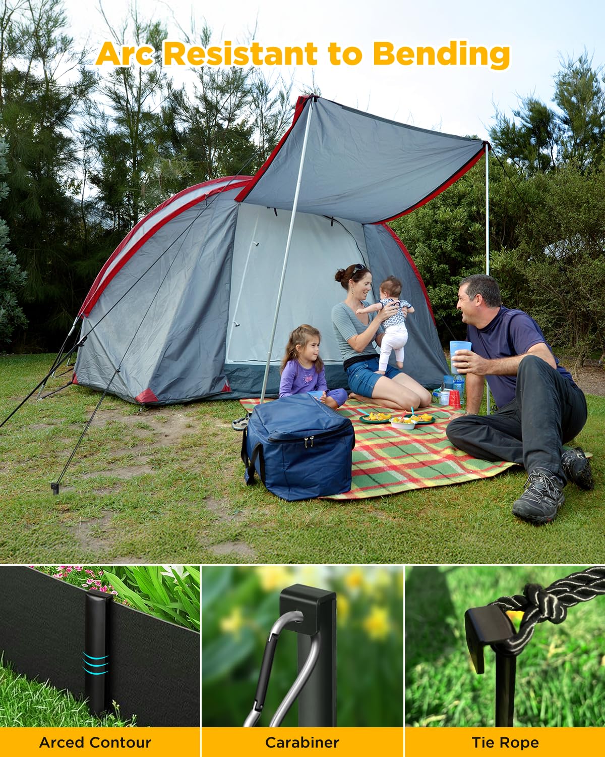 GZBEVITAR 10-inch stakes ideal for tents and outdoor edging