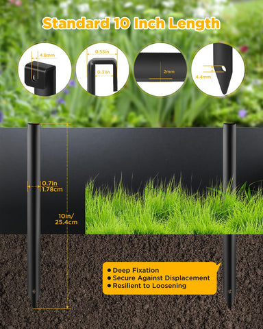 GZBEVITAR bend-resistant stakes maintain shape under heavy use