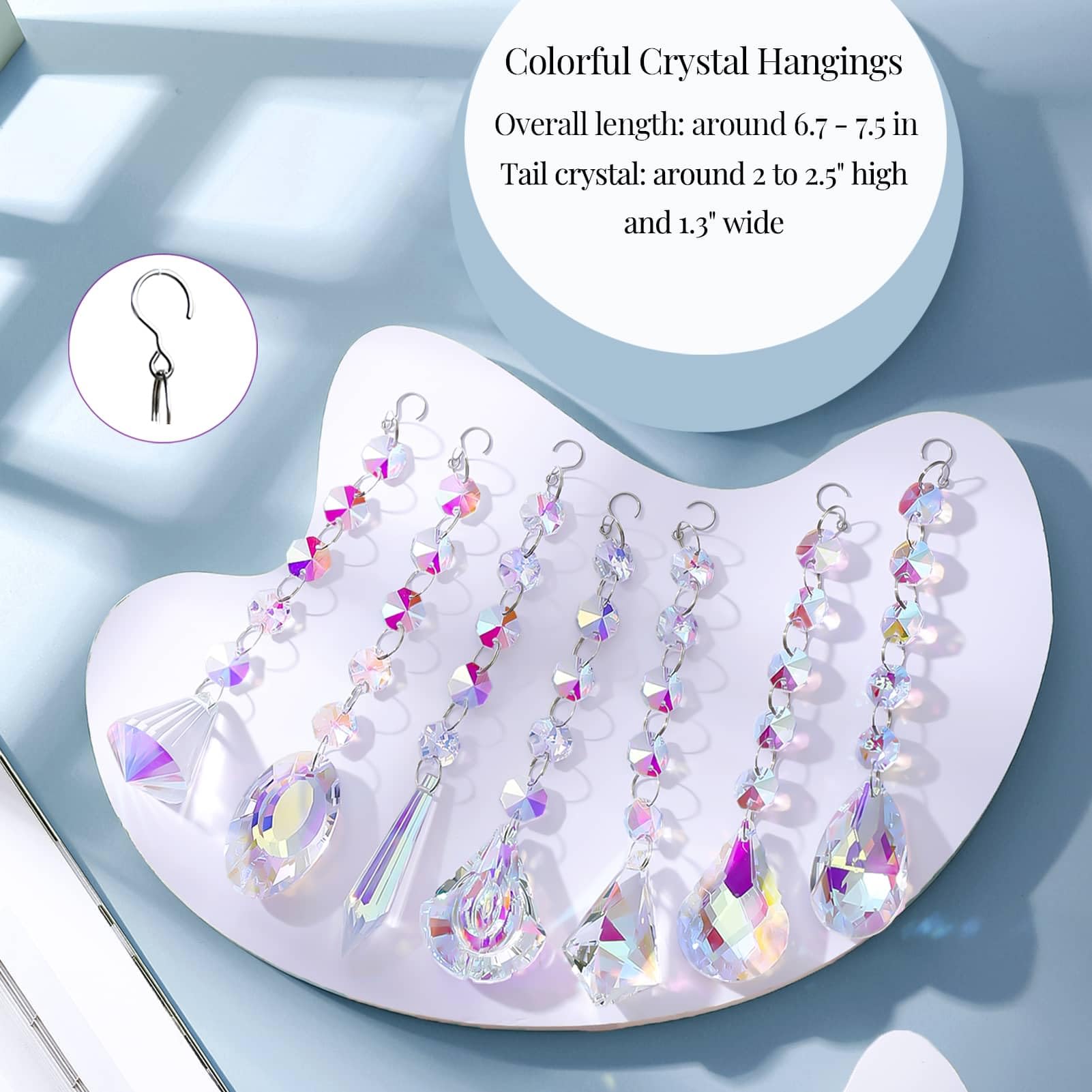GZCGLN crystal pendants add shimmer to chandeliers and curtains.