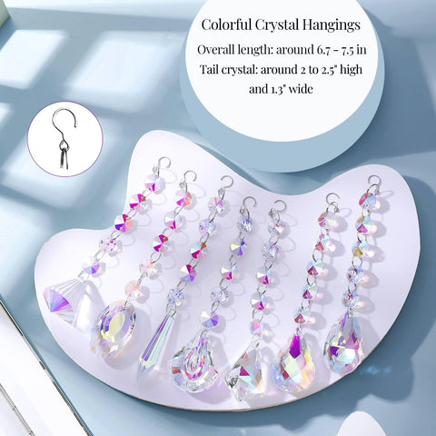 GZCGLN crystal pendants add shimmer to chandeliers and curtains.