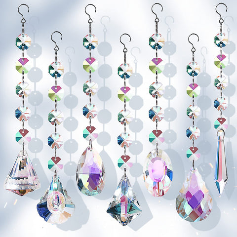 GZCGLN sun catchers rainbow prisms brighten windows with colorful light.