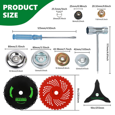 GZJoSum 9x20T round brush blades for dense brush trimming