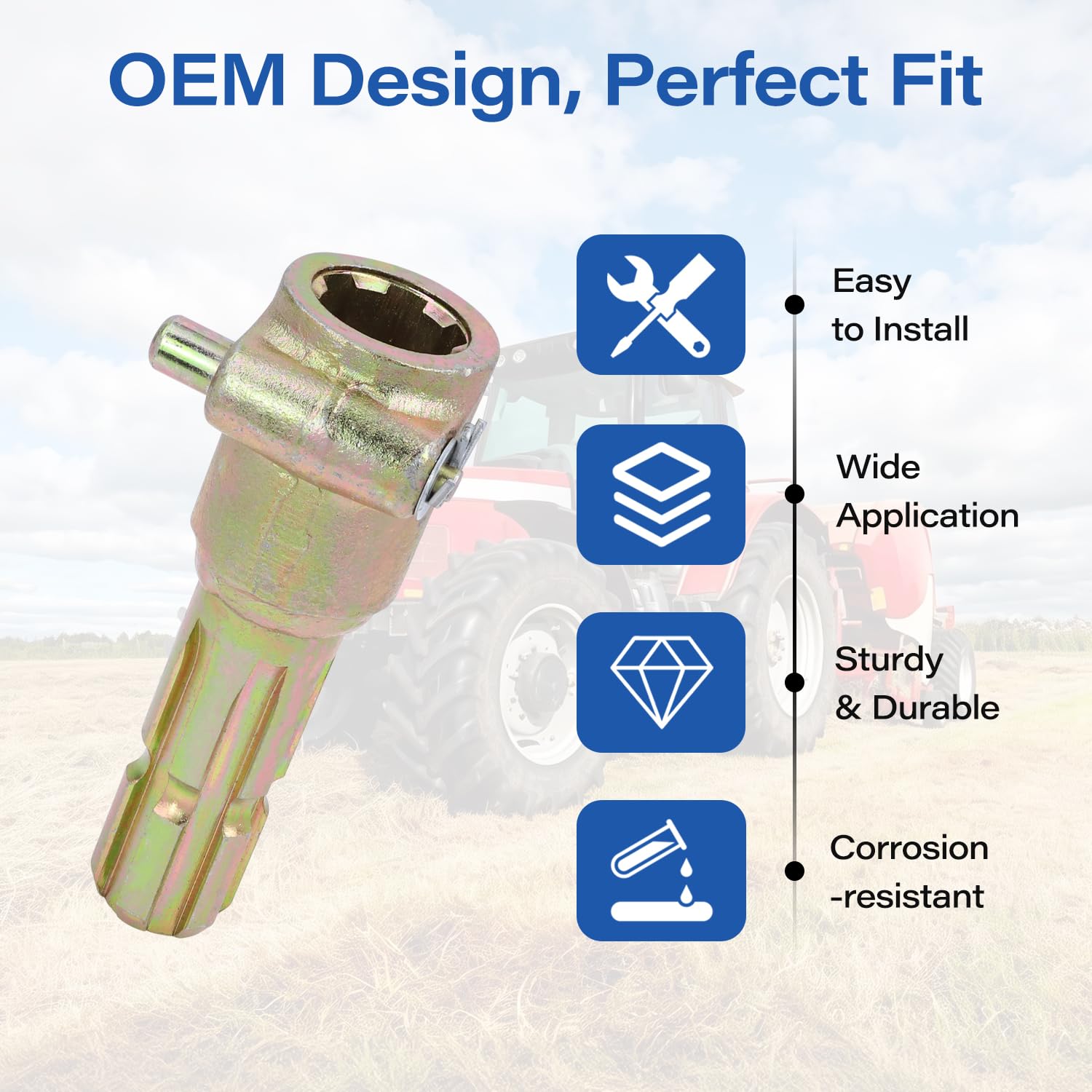 GZZTORES metal PTO extender close-up highlights durable construction.