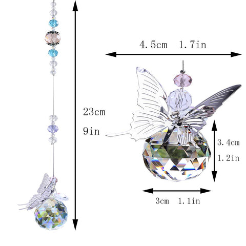 H&D HYALINE & DORA crystal ball rainbow maker reflects sun into the room