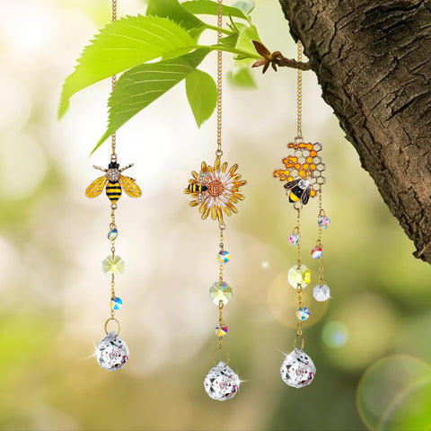 H&D HYALINE & DORA crystal bee ornament for garden corners adds color.