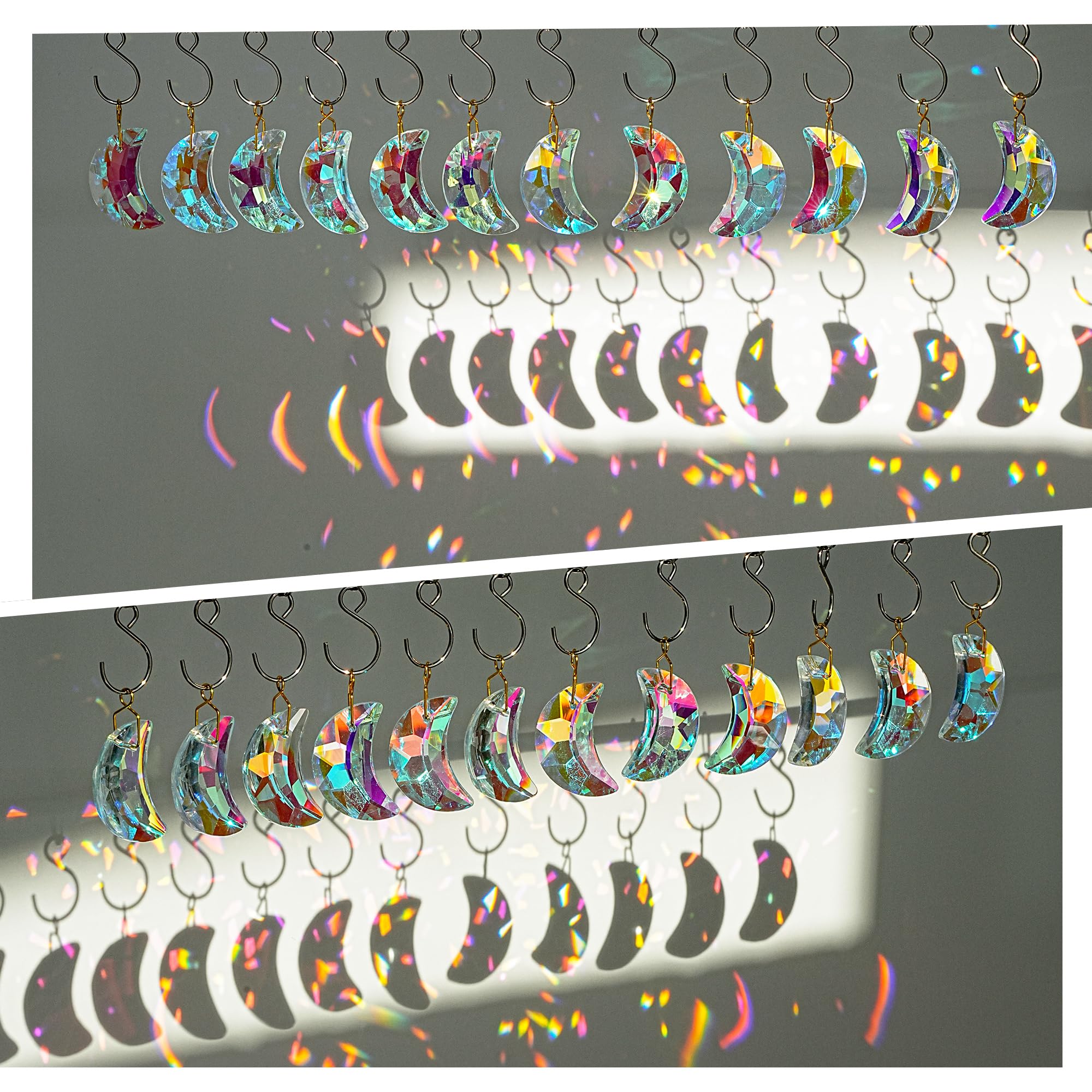 H&D HYALINE & DORA easy-install prism hanging for rainbow light in your space.