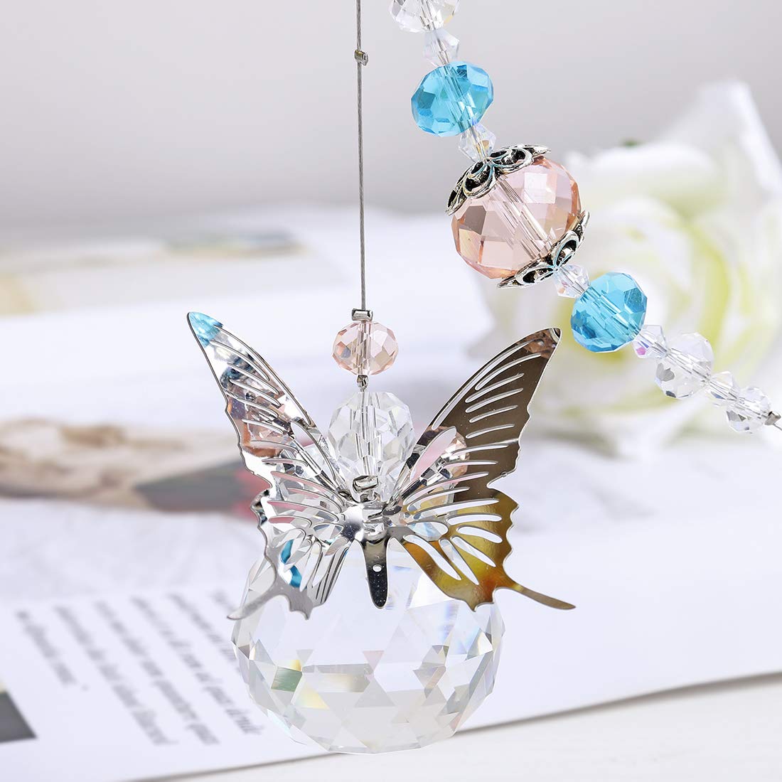 H&D HYALINE & DORA indoor-outdoor butterfly suncatcher brightens windows and patios