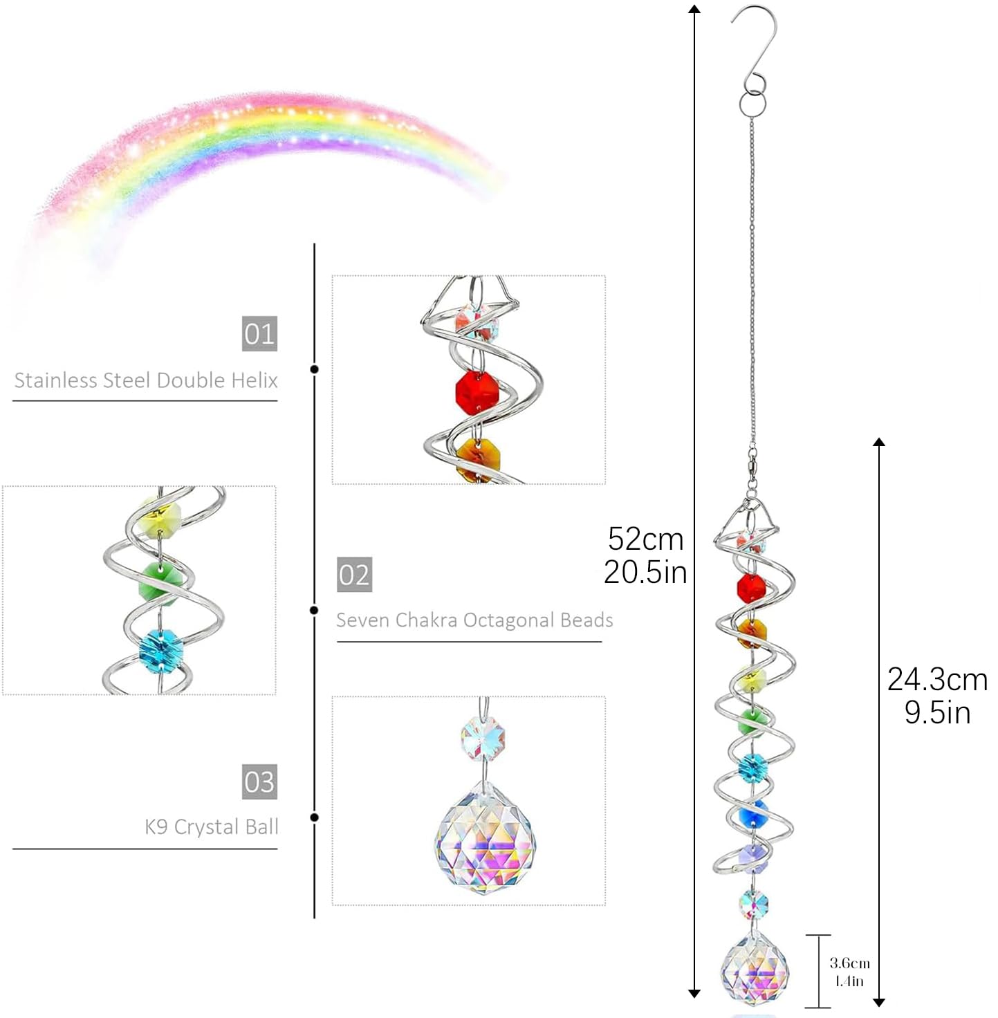 H&D HYALINE & DORA versatile suncatcher decor for windows, gardens, or offices.